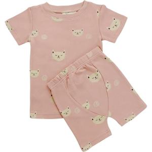 imagePARADE quotMy Jammies Organic Kids Pajamas  ShortPink Cats