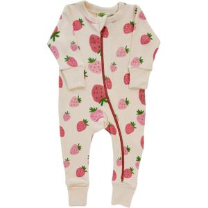 imagePARADE Organic Signature Print 2Way Zip Romper  Long SleeveStrawberries