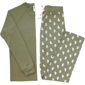 imagePARADE Organic UnisexMens Pajamas  HolidayWinter Trees  UnisexMens Set
