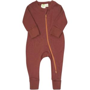 imagePARADE Organic Essentials 2Way Zip Romper  Long SleeveChocolate