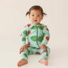 imagePARADE Organic Signature Print 2Way Zip Romper  Long SleeveGreen Apples