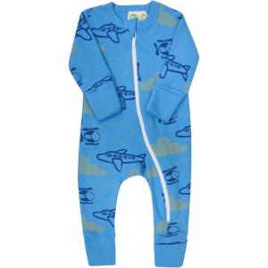 imagePARADE Organic Signature Print 2Way Zip Romper  Long SleeveAirplanes