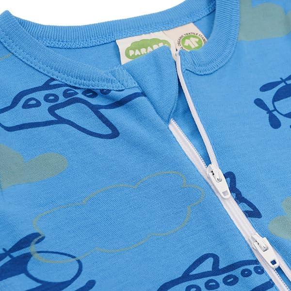 imagePARADE Organic Holiday Print 2Way Zip RomperAirplanes