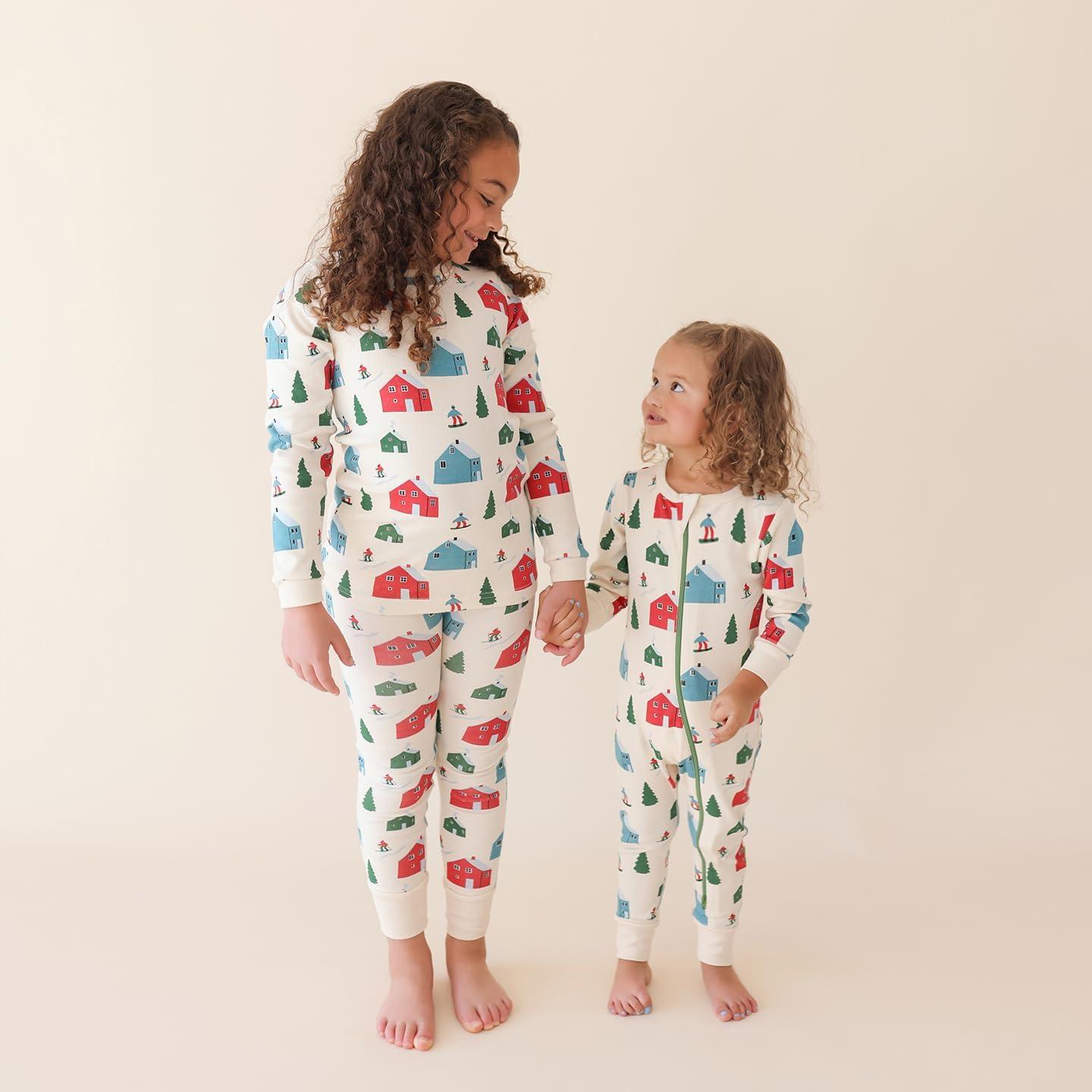 imagePARADE Organic Holiday Print 2Way Zip RomperAlpine