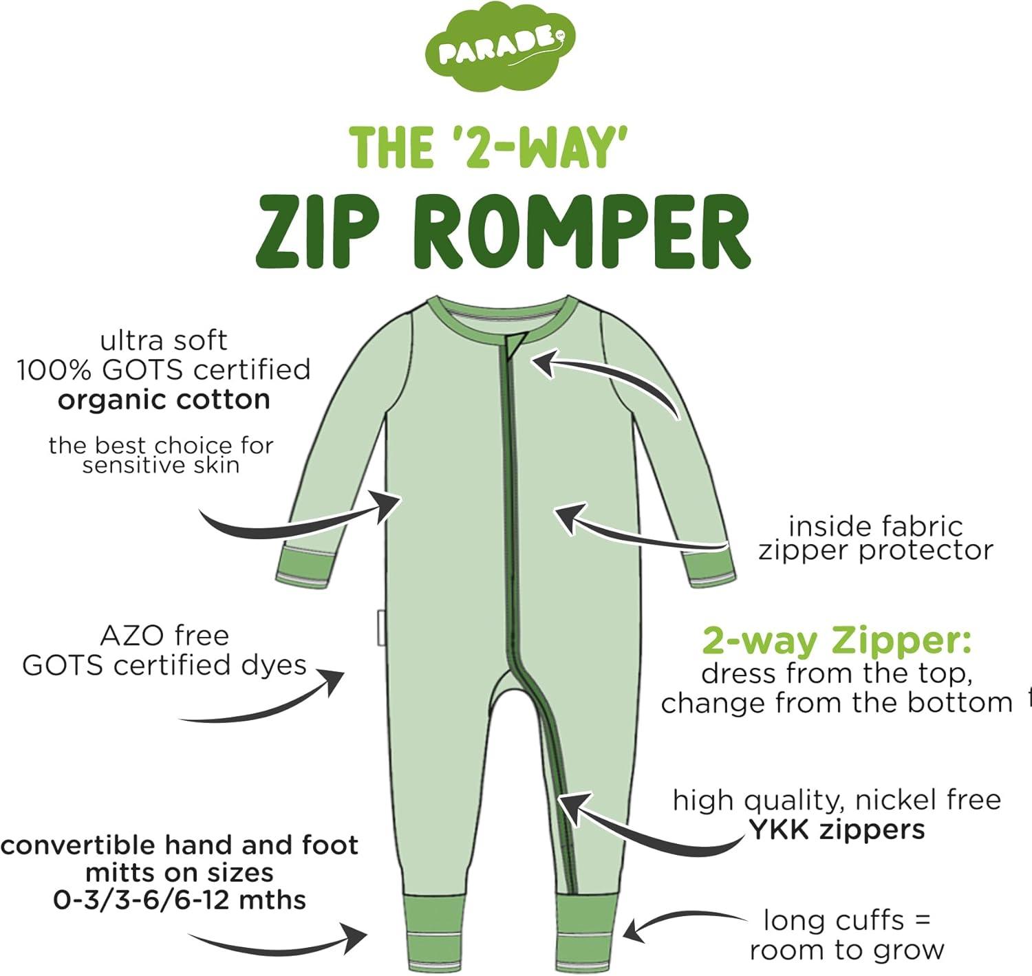 imagePARADE Organic Holiday Print 2Way Zip RomperCats