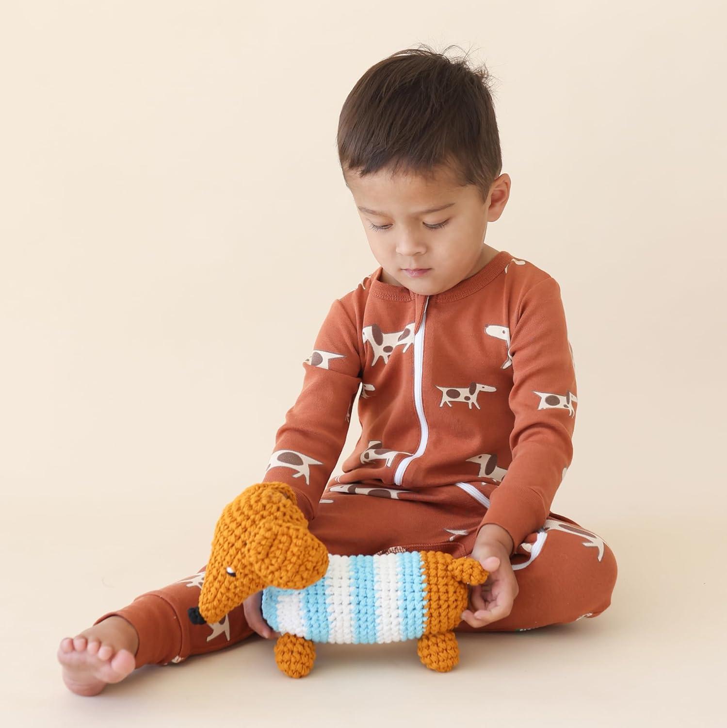 imagePARADE Organic Holiday Print 2Way Zip RomperDogs