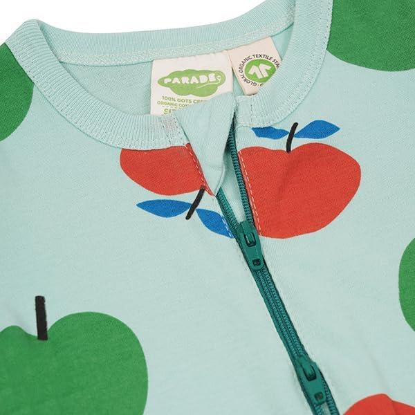 imagePARADE Organic Holiday Print 2Way Zip RomperGreen Apples