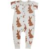 image:imagePARADE Organic Signature Print 2Way Zip Romper  Short SleeveBrown Bunnies