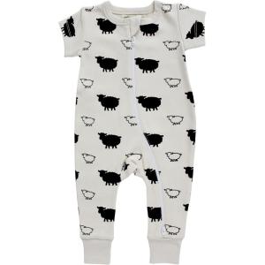 image:imagePARADE Organic Signature Print 2Way Zip Romper  Short SleeveSheep