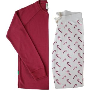 image:imagePARADE Organic UnisexMens Pajamas  HolidayCandy Canes  UnisexMens Set