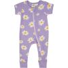 image:imagePARADE Organic Signature Print 2Way Zip Romper  Short SleeveBig Daisies