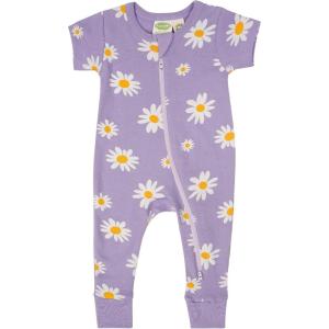 image:imagePARADE Organic Signature Print 2Way Zip Romper  Short SleeveBig Daisies