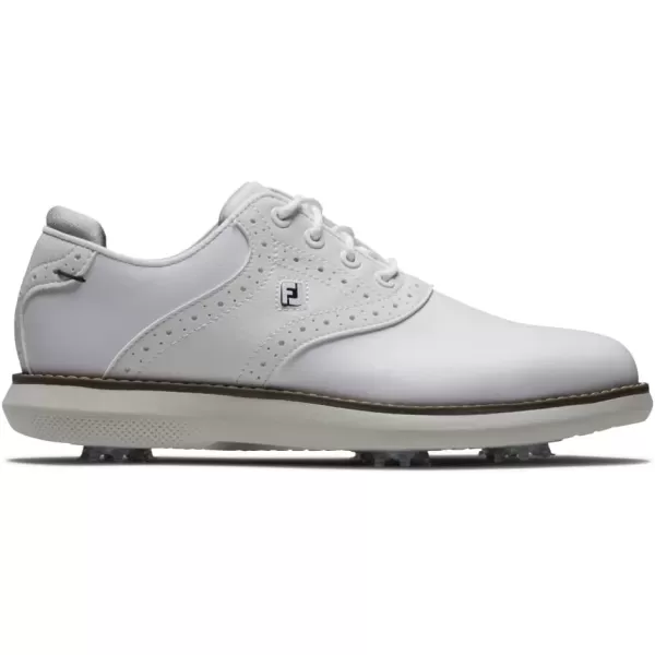 imageFootJoy UnisexChild Traditions Junior Golf ShoeWhiteWhite