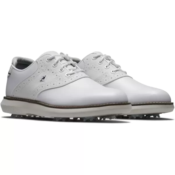 imageFootJoy UnisexChild Traditions Junior Golf ShoeWhiteWhite