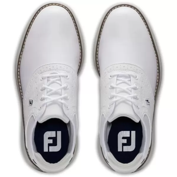 imageFootJoy UnisexChild Traditions Junior Golf ShoeWhiteWhite