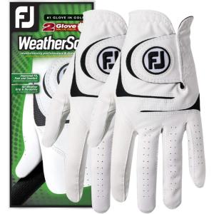 imageFootJoy Mens WeatherSof 2Pack Prior Generation Golf GloveWhite