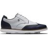 imageFootJoy Womens Traditions Shield Tip Golf ShoeWhiteNavyWhite