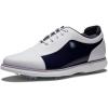 White/Navy Patent Cap Toe
