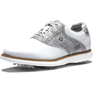 imageFootJoy Womens Traditions Golf ShoeWhiteBlack Plaid