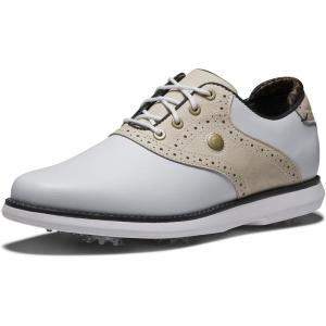 imageFootJoy Womens Traditions Golf ShoeWhiteTanBlack