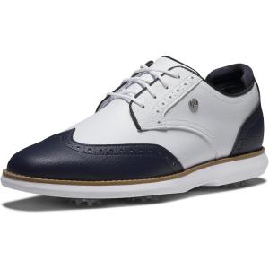 imageFootJoy Womens Traditions Shield Tip Golf ShoeWhiteNavyWhite