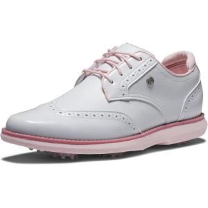 imageFootJoy Womens Traditions Shield Tip Golf ShoeWhiteWhitePink