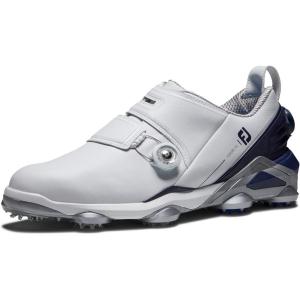 imageFootJoy Mens Tour Alpha Dual BOA Golf ShoeWhiteNavyGrey