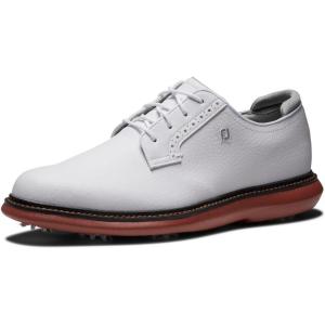 imageFootJoy Mens Traditions Blucher Golf ShoeWhiteBrick