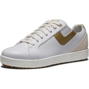 imageFootJoy Womens Fj Links Golf ShoeWhiteTanGold