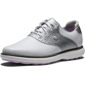 imageFootJoy Womens Traditions Spikeless Golf ShoeWhiteSilver