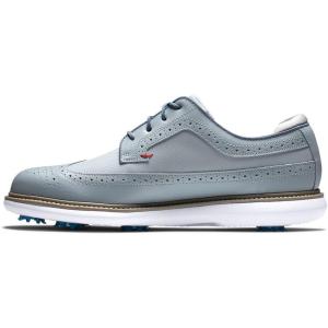 imageFootJoy Mens TraditionsShield Tip Previous Season Style Golf ShoeGreyGreyRed