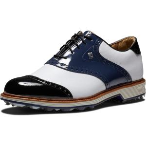 imageFootJoy Mens Premiere Series Wilcox Golf ShoeWhiteNavyBlack