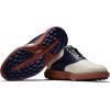 imageFootJoy Mens Traditions Spikeless Golf ShoeCreamNavyBrick