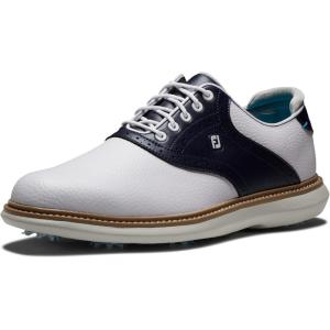 imageFootJoy Mens Traditions Spikeless Golf ShoeWhiteNavy