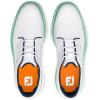 imageFootJoy Mens Traditions Blucher Golf ShoeWhiteAquamarinePageant Blue