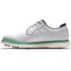 imageFootJoy Mens Traditions Blucher Golf ShoeWhiteAquamarinePageant Blue