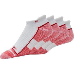 imageFootJoy Mens ProDry Roll Tab SocksWhiteRed