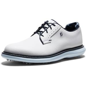 imageFootJoy Mens Traditions Blucher Golf ShoeWhiteSky BlueCamo
