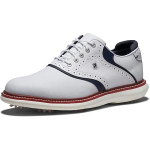 imageFootJoy Mens Traditions Golf ShoeWhiteNavyRed