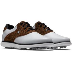 imageFootJoy Womens Traditions Golf ShoeWhite Black Cheetah