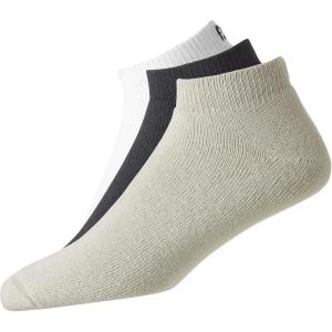 imageFootJoy Golf ComfortSof RollTop Socks 3 PairWhiteBlackDriftwood