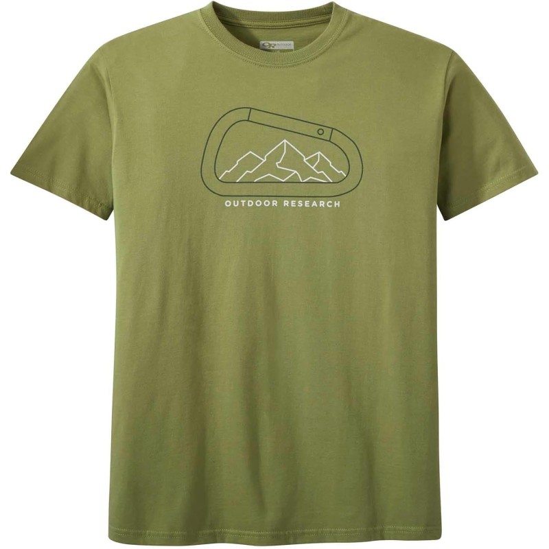 Maglietta Uomo Outdoor Research Advocate S/S Tee, Cotone Biologico, Colore Oliva, Taglia S