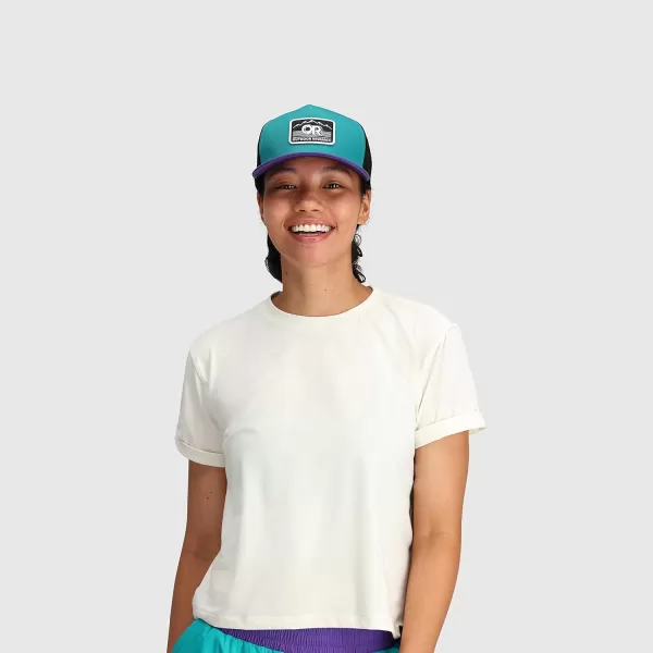 Outdoor Research Advocate Trucker Cap – Snap Closure &amp; Breathable Mesh Back with Vintage Design