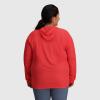 imageOutdoor Research Womens Echo HoodiePlus  Quick Drying Active Hooded SweatshirtRhubarb