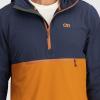 imageOutdoor Research Dryline Rain Jacket  Mens Wind ampamp Waterproof JacketNaval Blue Marmalade