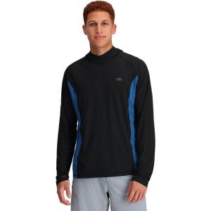 imageOutdoor Research Mens Echo Hoodie  Quick Drying Active Hooded SweatshirtBlackClassic Blue