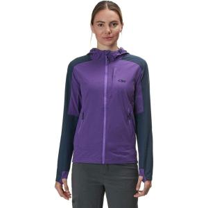 imageOutdoor Research Mens Echo QuarterZip  Quick Drying Active PulloverPurple HazeNaval Blue