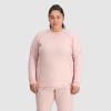 imageOutdoor Research Womens Trail Mix Snap Pullover  Wicking Thermal Pullover for WomenSienna Heather