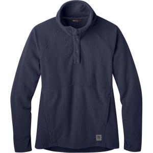 imageOutdoor Research Womens Trail Mix Snap Pullover  Wicking Thermal Pullover for WomenNaval Blue