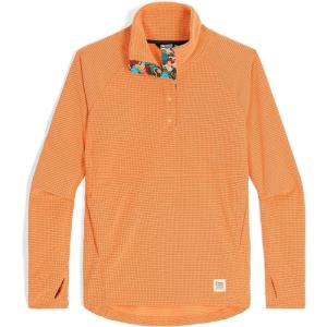 imageOutdoor Research Womens Trail Mix Snap Pullover  Wicking Thermal Pullover for WomenOrange Fizz